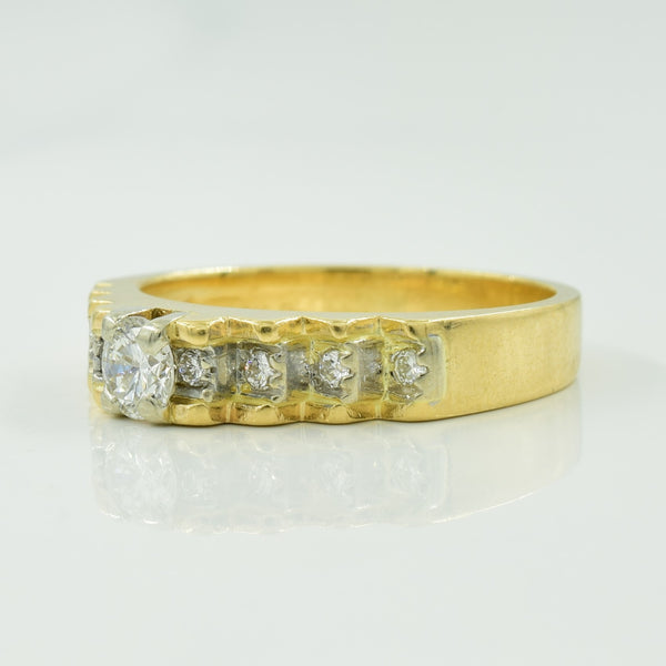 Diamond Step Ring | 0.31ctw | SZ 6 |