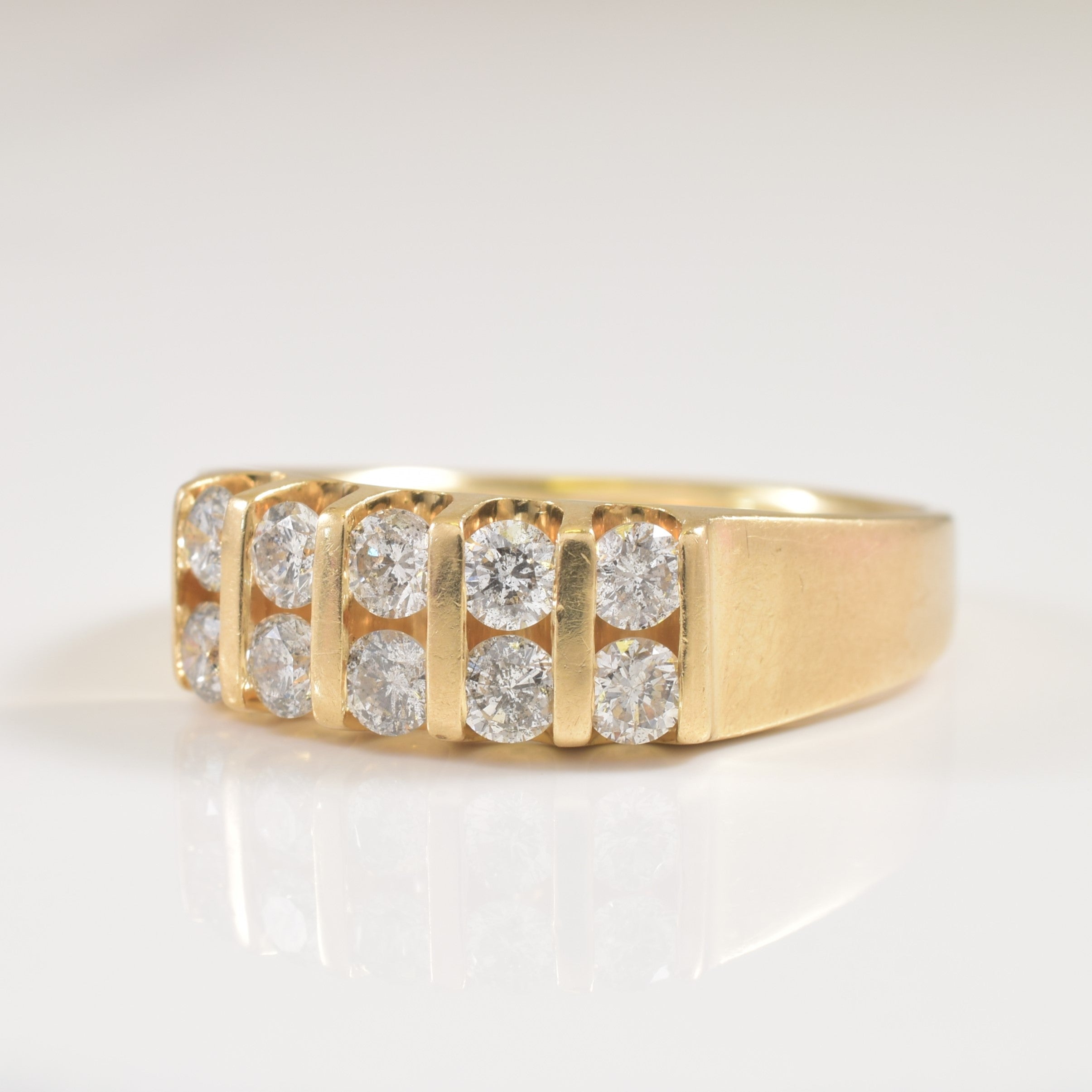 Bague sertie de diamants en canal | 0,80 ct | Taille 8,75 |