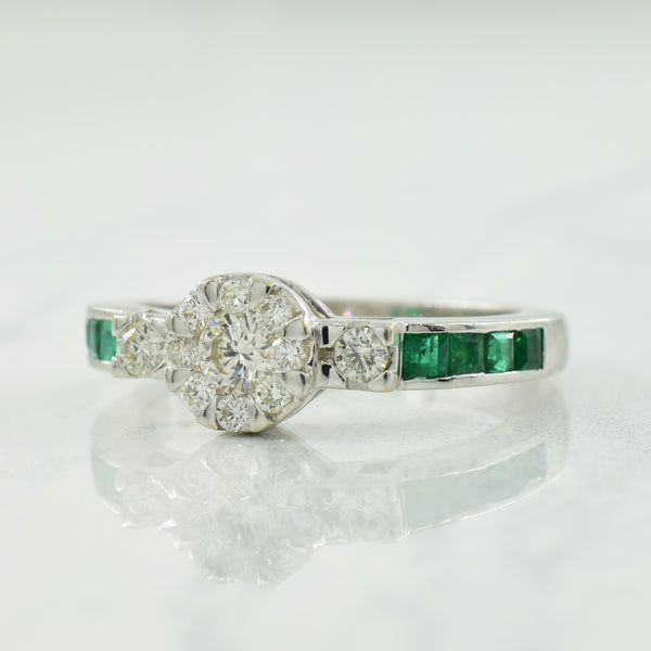 Diamond & Emerald Ring | 0.36ctw, 0.28ctw | SZ 6.75 |