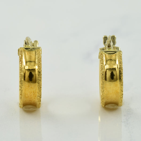 18k Yellow Gold Small Huggie Earrings |