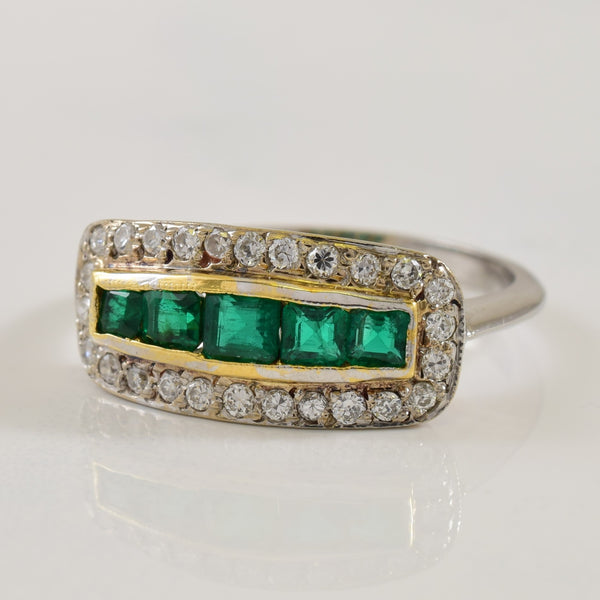 Emerald & Diamond Ring | 0.50ctw, 0.25ctw | SZ 6.75 |
