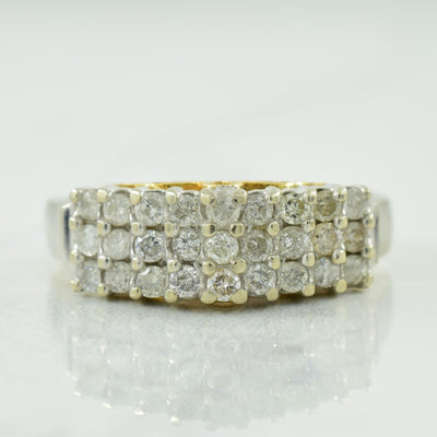 Three Row Diamond Ring | 0.56ctw | SZ 6 |