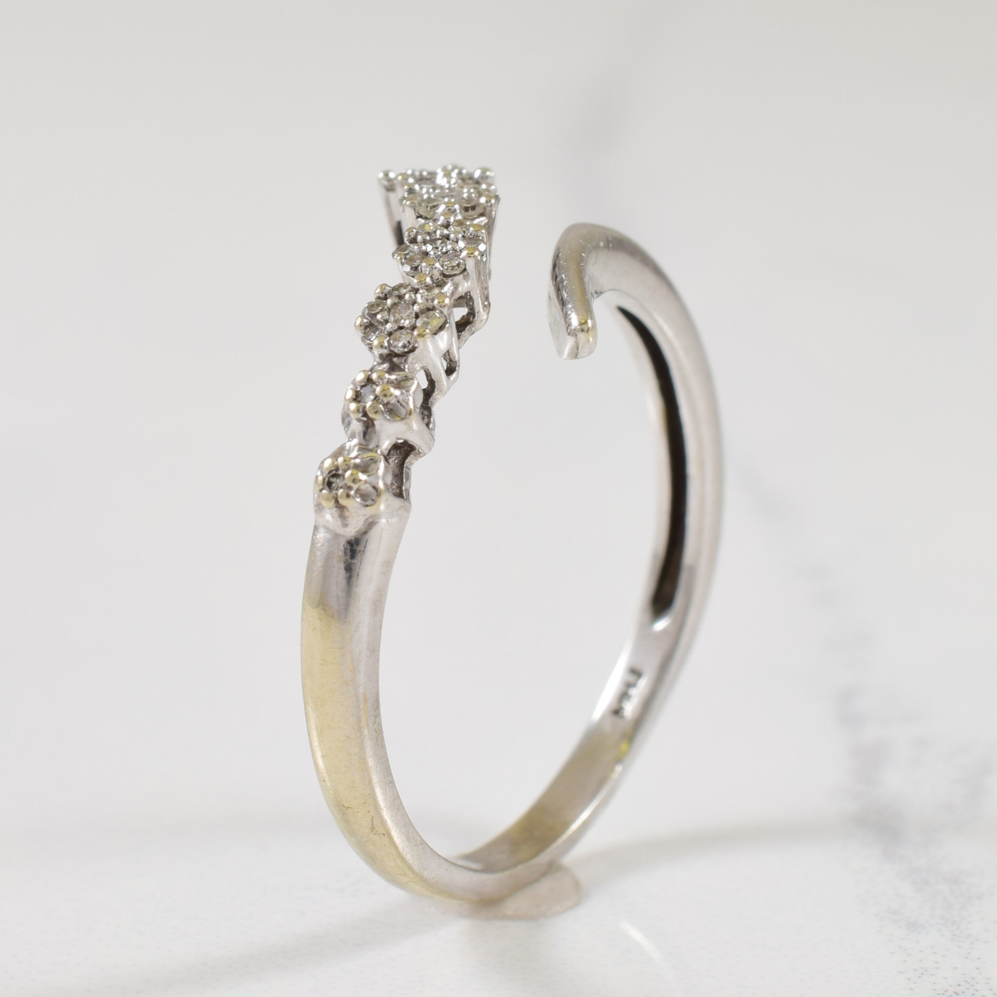 Diamond Bypass Ring | 0.10ctw | SZ 9.25 |