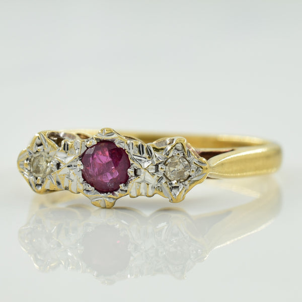 1977 Birmingham Ruby & Diamond Ring | 0.18ct, 0.04ctw | SZ 7 |