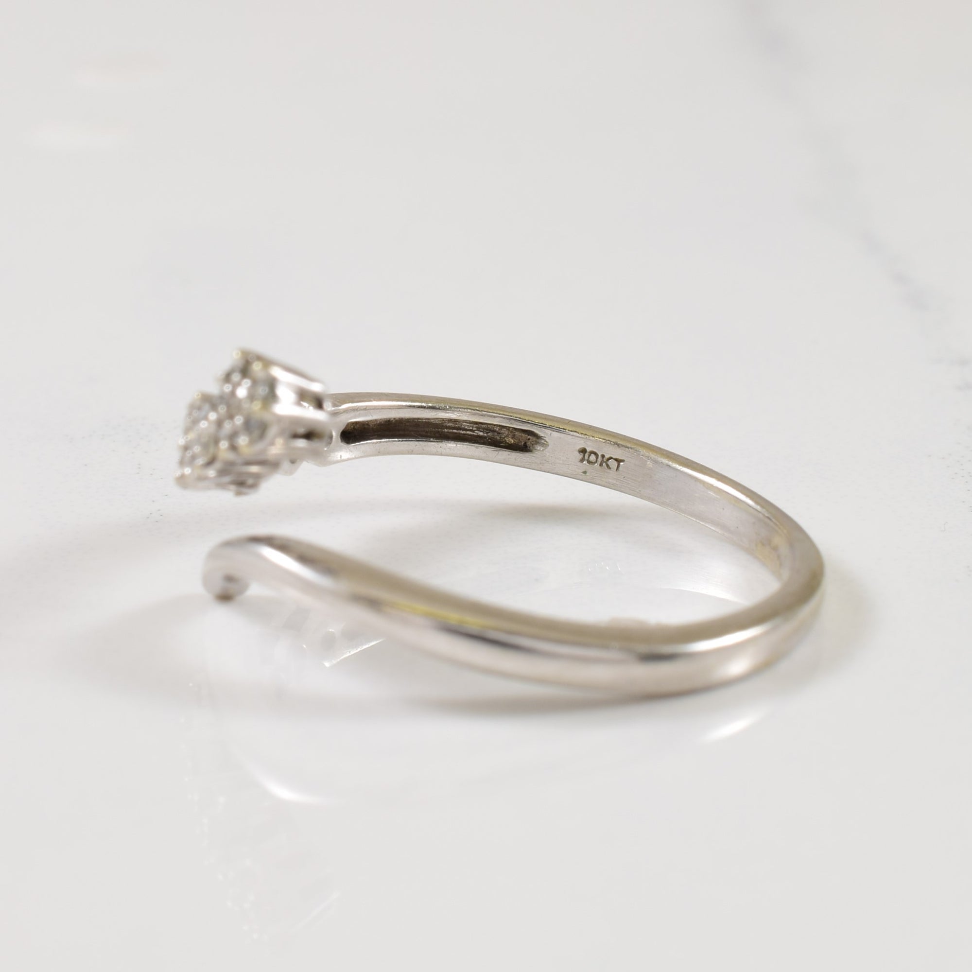 Diamond Bypass Ring | 0.10ctw | SZ 9.25 |