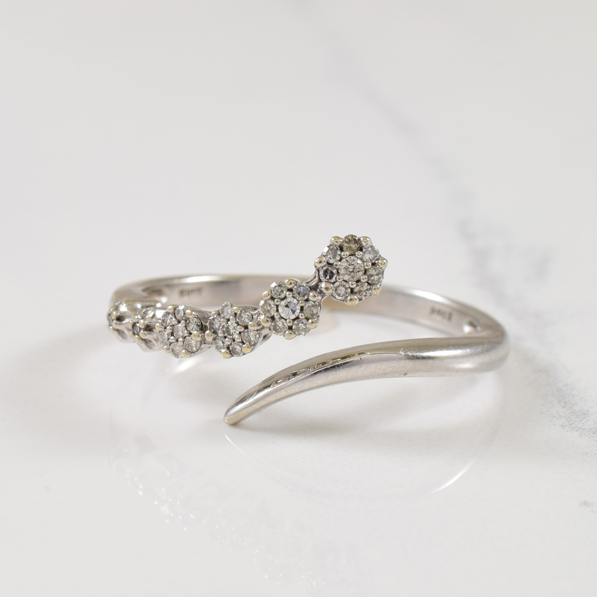 Diamond Bypass Ring | 0.10ctw | SZ 9.25 |