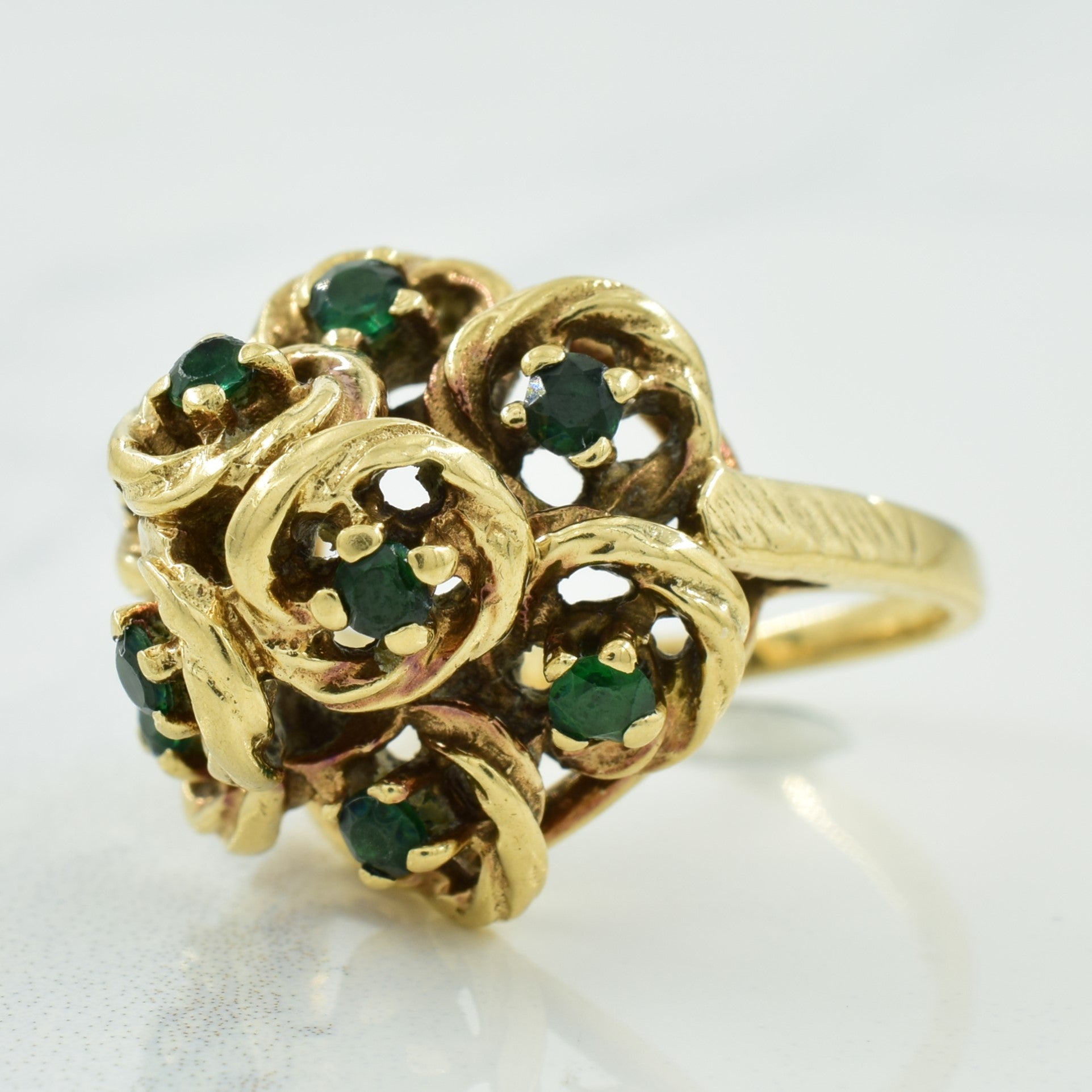 Synthetic Spinel Triplet Cocktail Ring | 0.45ctw | SZ 7 |
