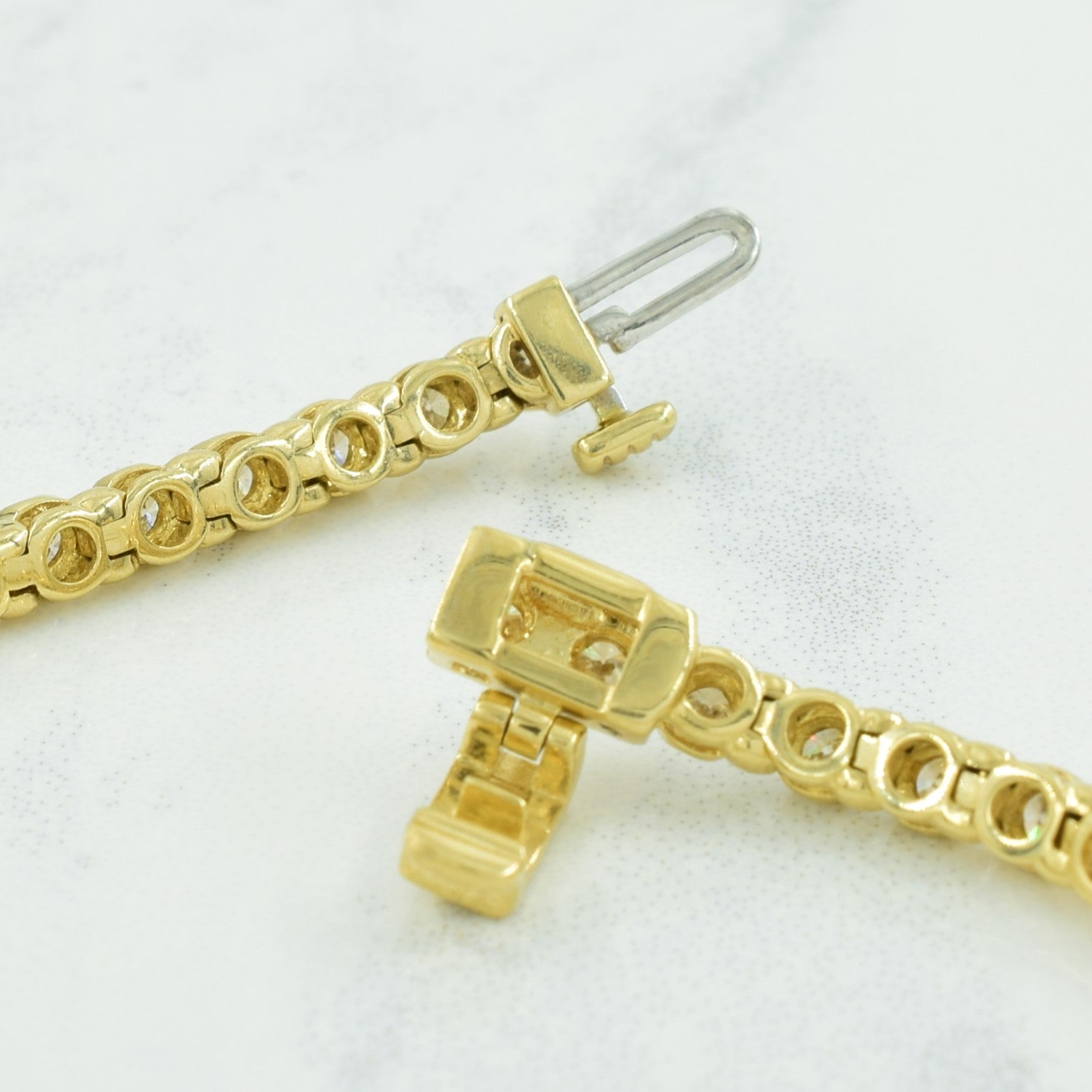 10k Yellow Gold Diamond Tennis Bracelet | 2.08ctw | 7