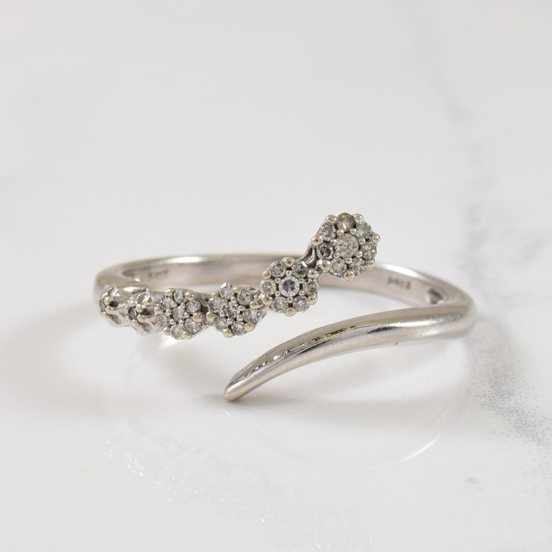 Diamond Bypass Ring | 0.10ctw | SZ 9.25 |