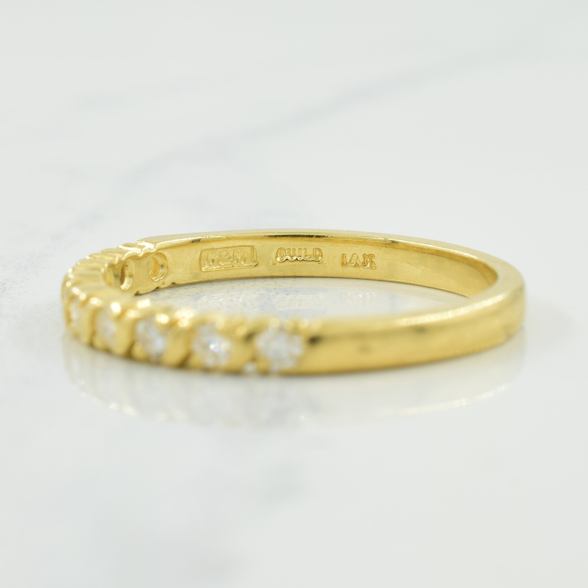 Semi Eternity Diamond Ring | 0.18ctw | SZ 6.75 |