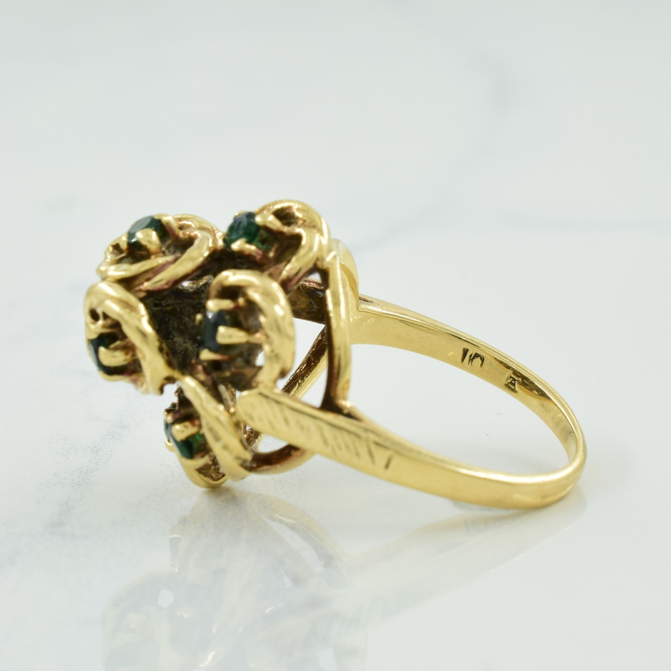 Synthetic Spinel Triplet Cocktail Ring | 0.45ctw | SZ 7 |