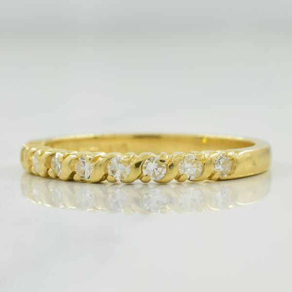 Semi Eternity Diamond Ring | 0.18ctw | SZ 6.75 |