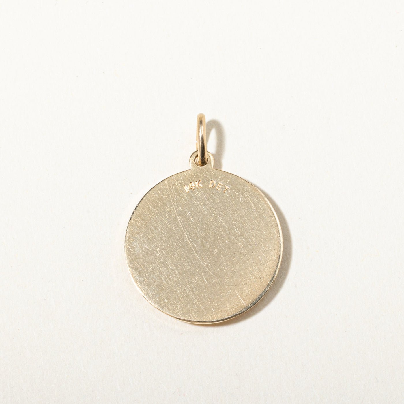 14k Yellow & White Gold Libra Zodiac Circle Pendant