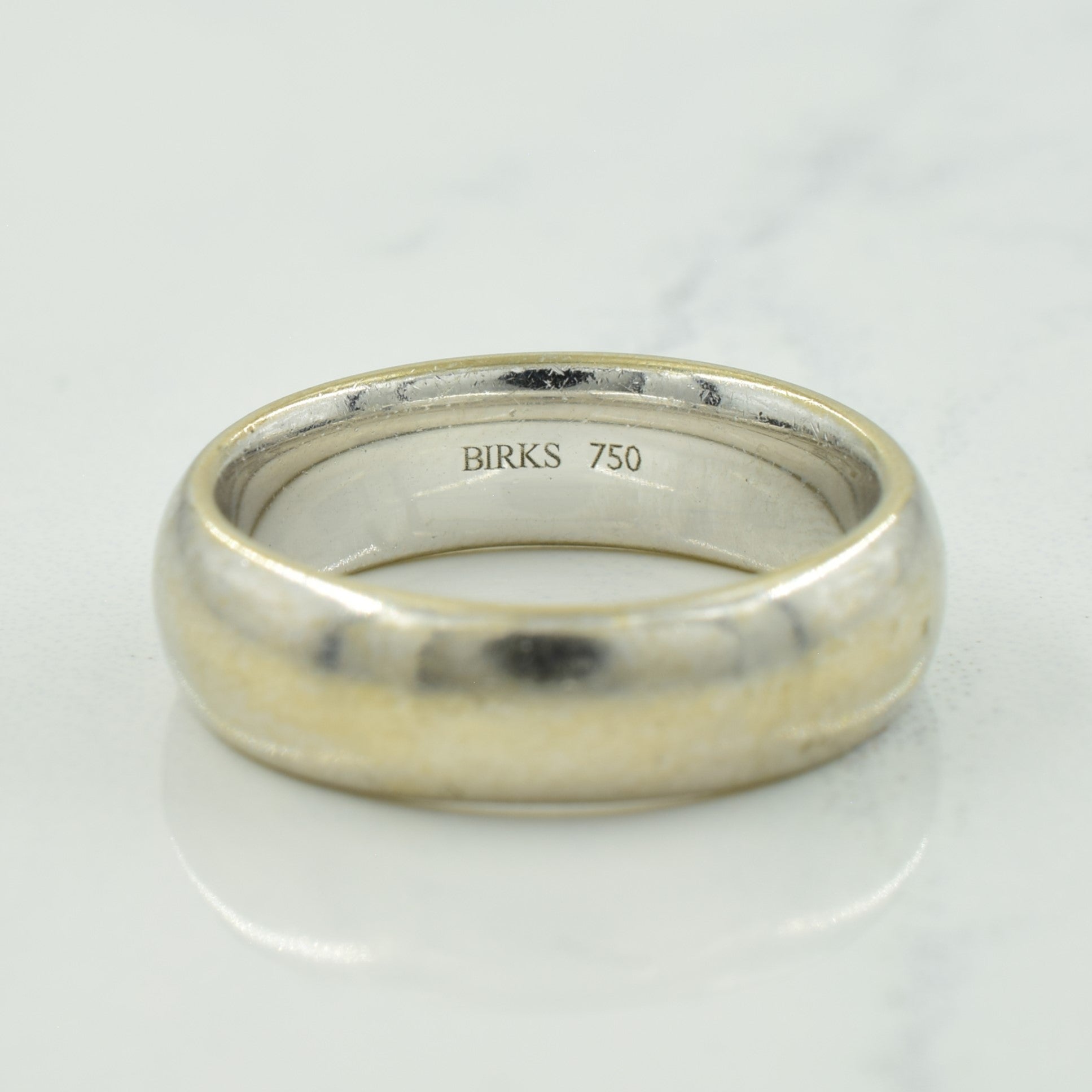 'Birks' 18k White Gold Ring | SZ 5.25 |