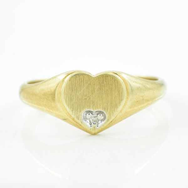 Diamond Heart Ring | 0.005ct | SZ 6 |