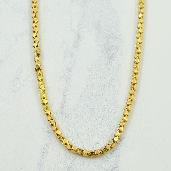 18k Yellow Gold Fancy Chain | 23.5