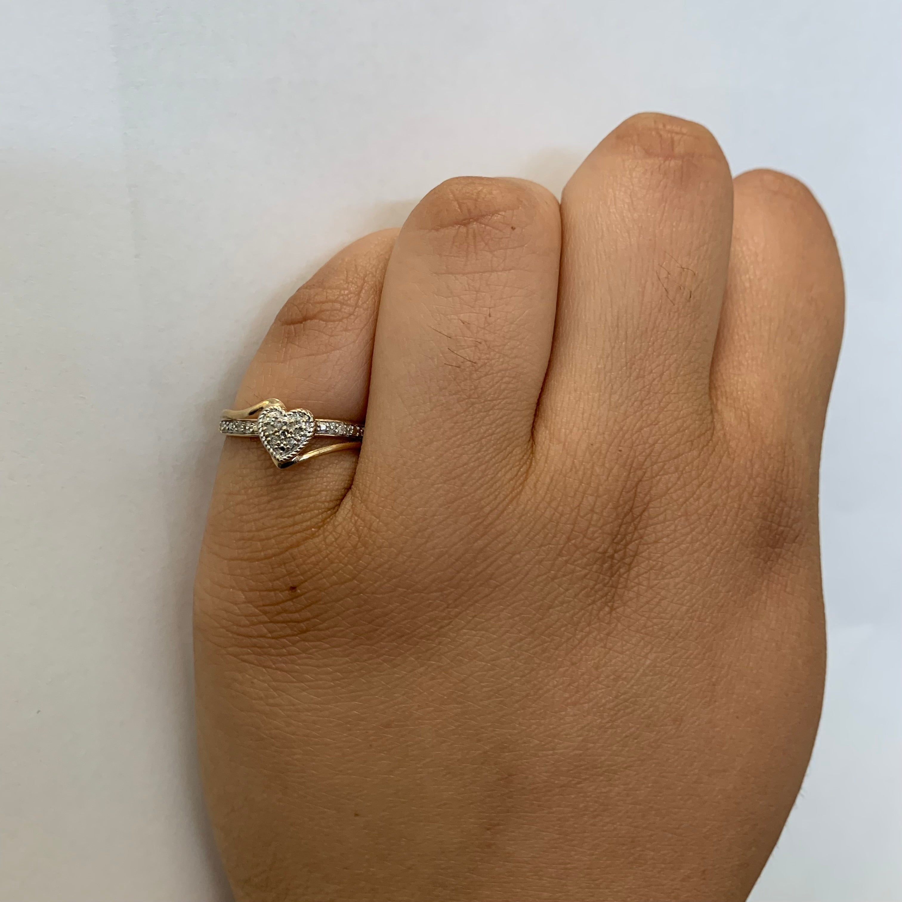 Diamond Cluster Bypass Ring | 0.36ctw | SZ 7.5 |