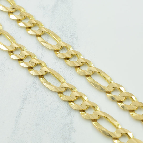 10k Yellow Gold Figaro Chain | 23.50