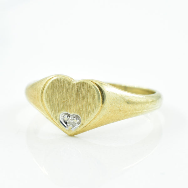 Diamond Heart Ring | 0.005ct | SZ 6 |