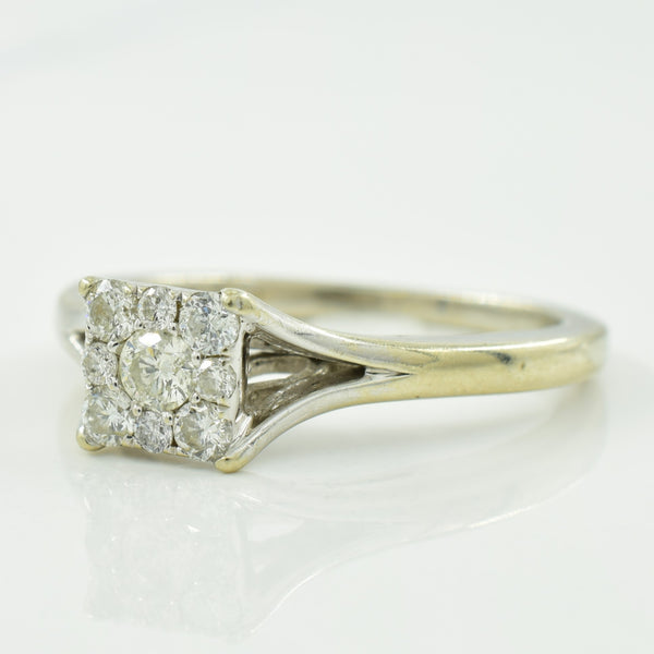 Cluster Diamond Cathedral Ring | 0.22ctw | SZ 6.75 |