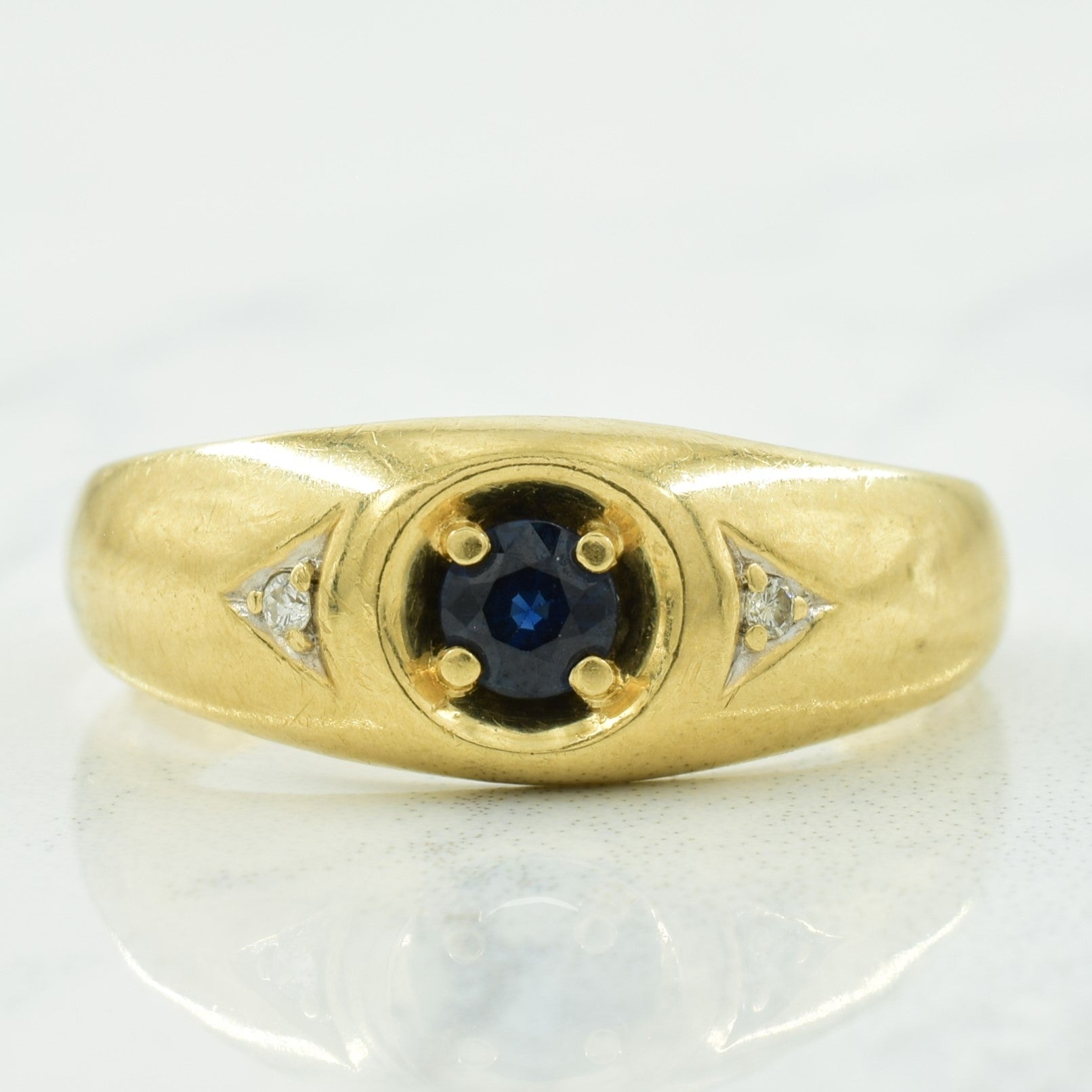 Sapphire with Diamond Accent Ring | 0.28ct, 0.02ctw | SZ 9.5 |