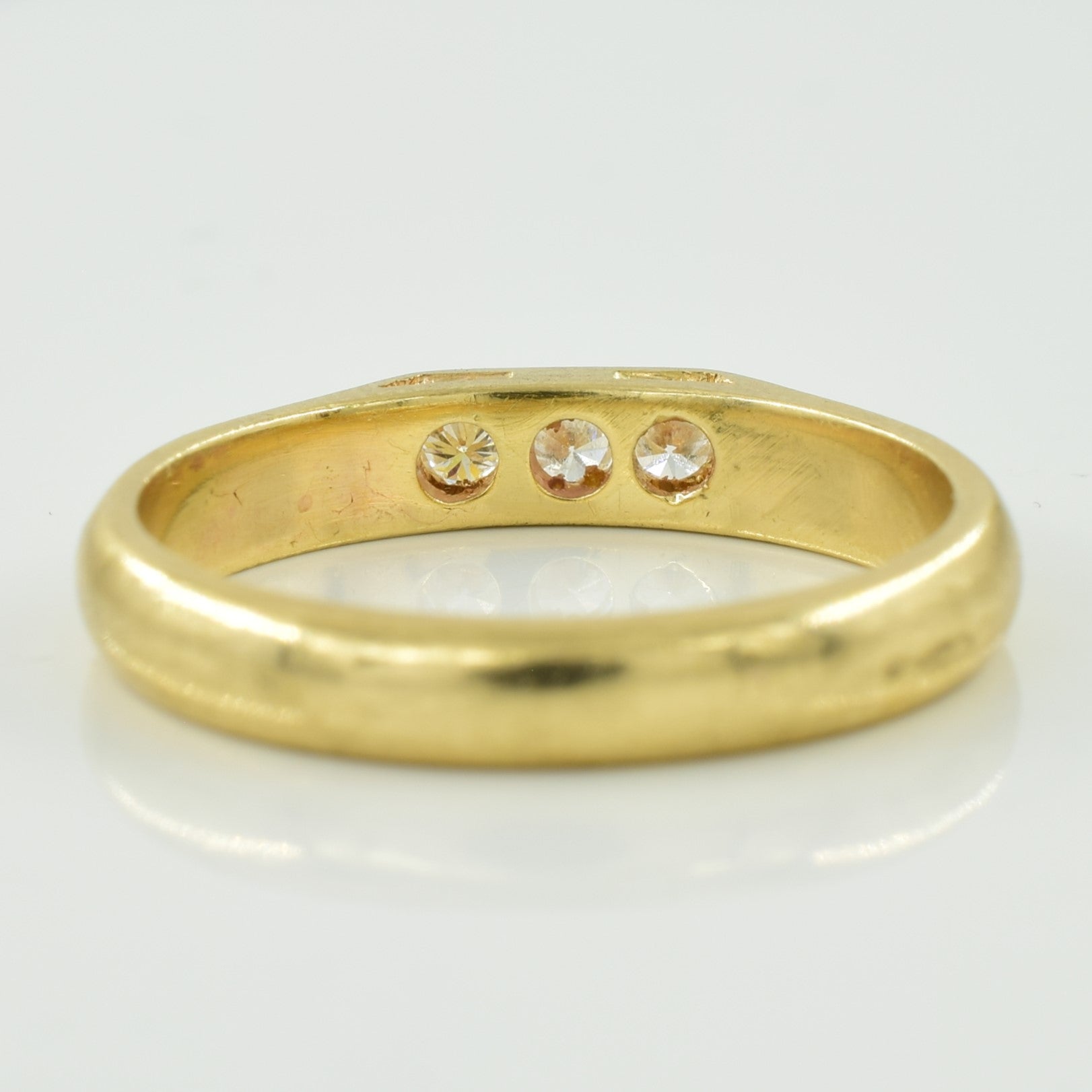 Three Stone Diamond Channel Set Ring | 0.12ctw | SZ 7 |