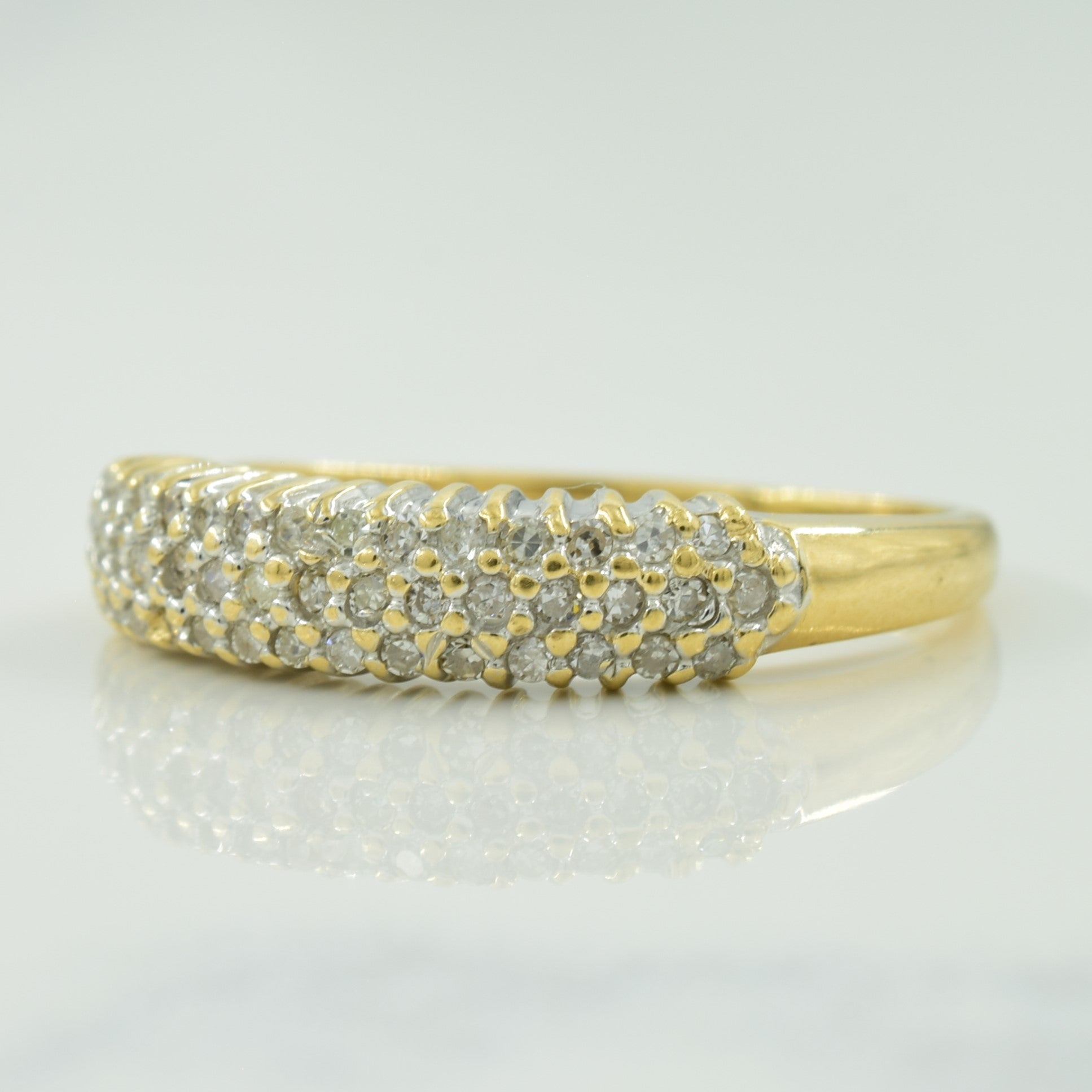 Triple Row Diamond Ring | 0.16ctw | SZ 7 |