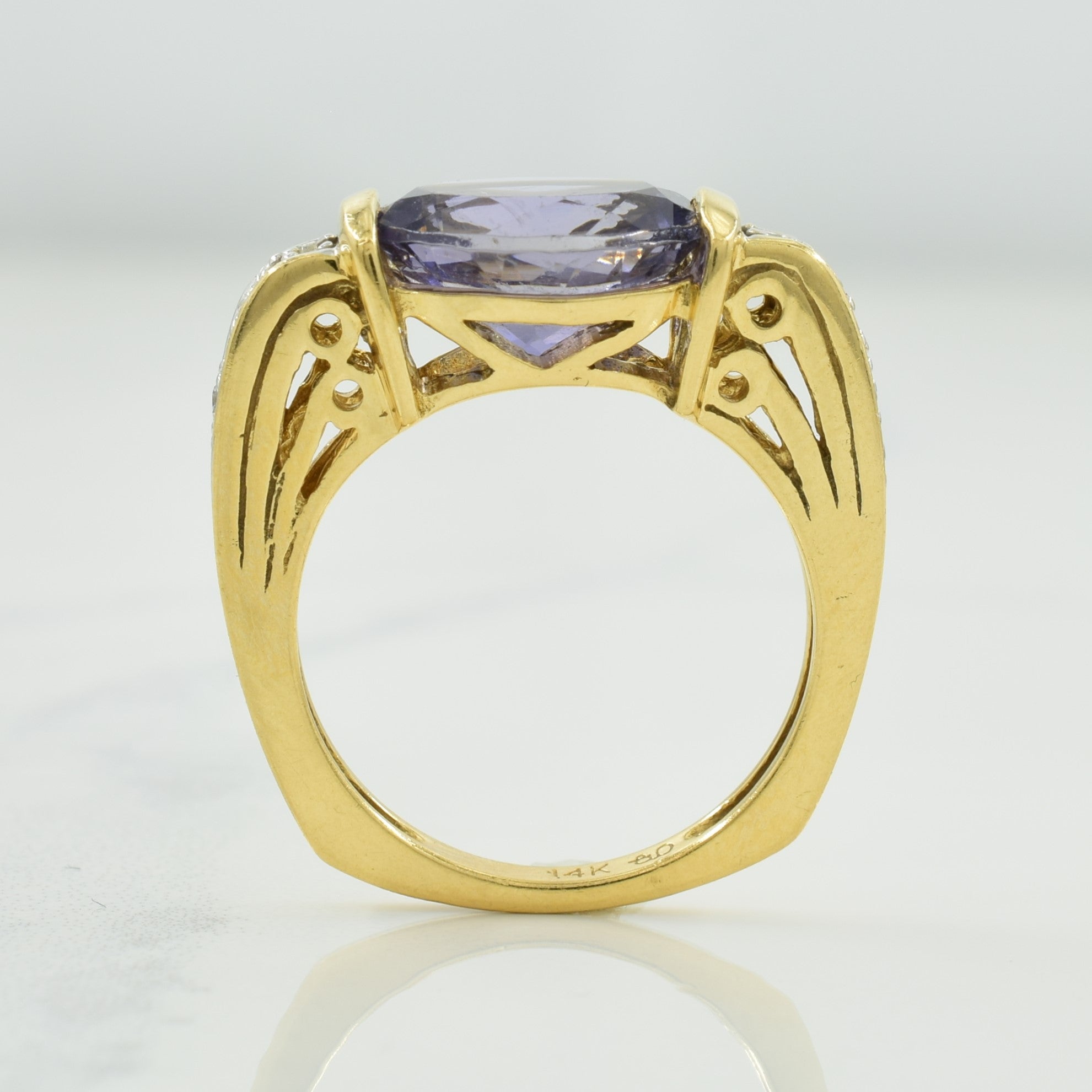Iolite & Diamond Ring | 3.12ct, 0.12ct | SZ 7 |