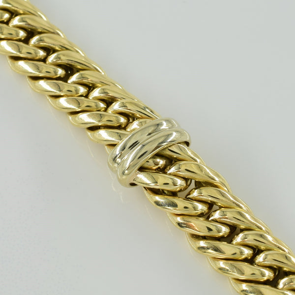 9k Yellow Gold Curb Link Bracelet | 7.5