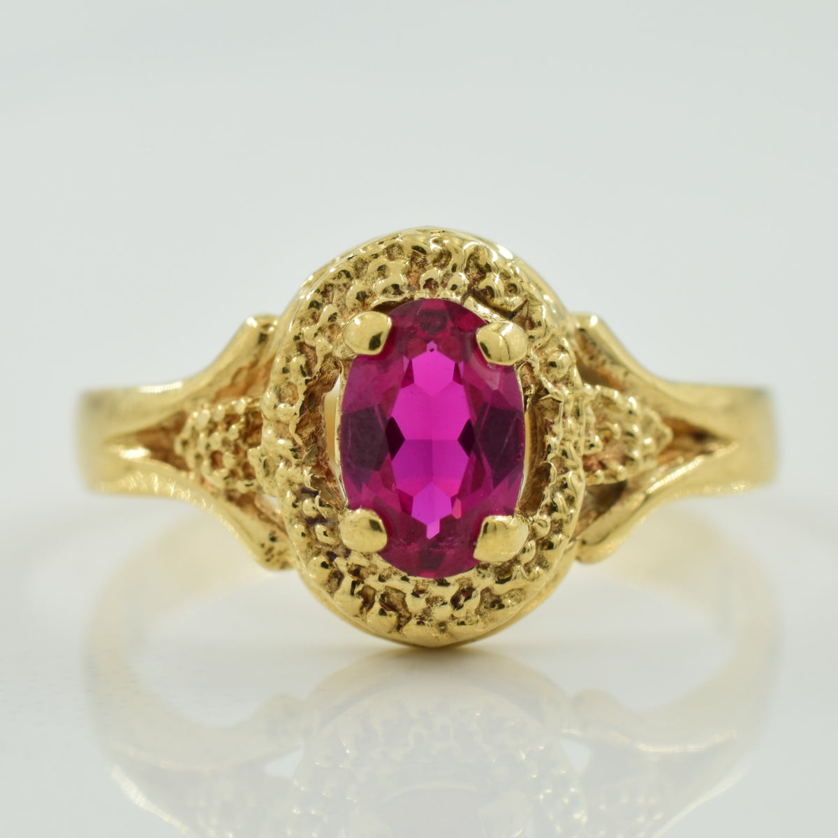 Canadian Synthetic Ruby Ring | 0.50ct | SZ 5