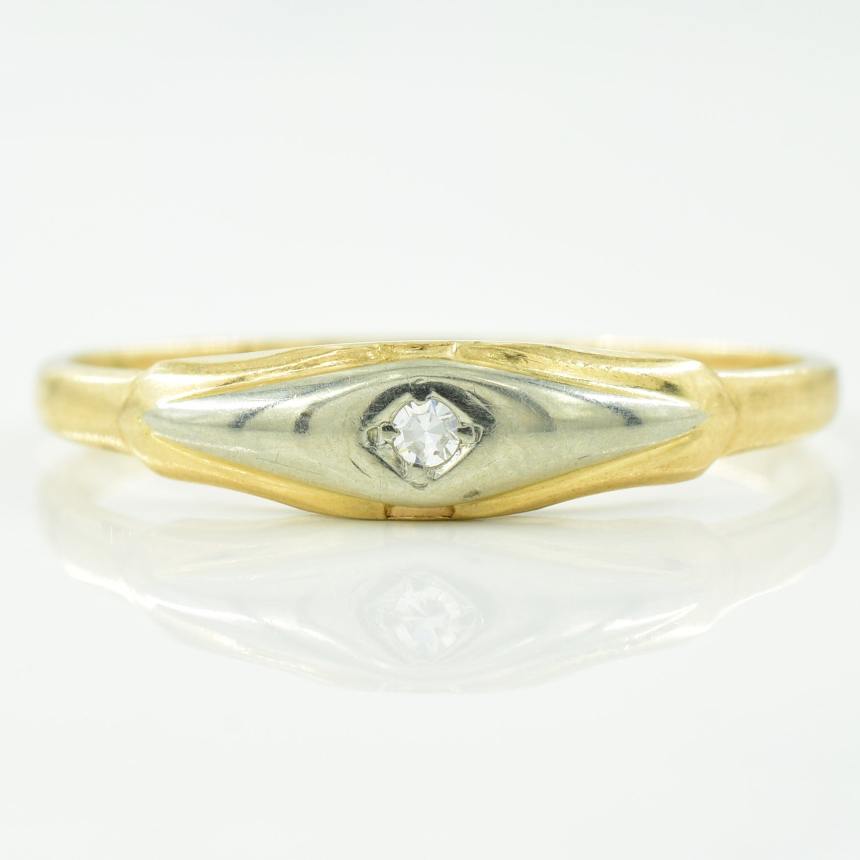 Bague en diamant unique | 0,02 ct | Taille 10 | 