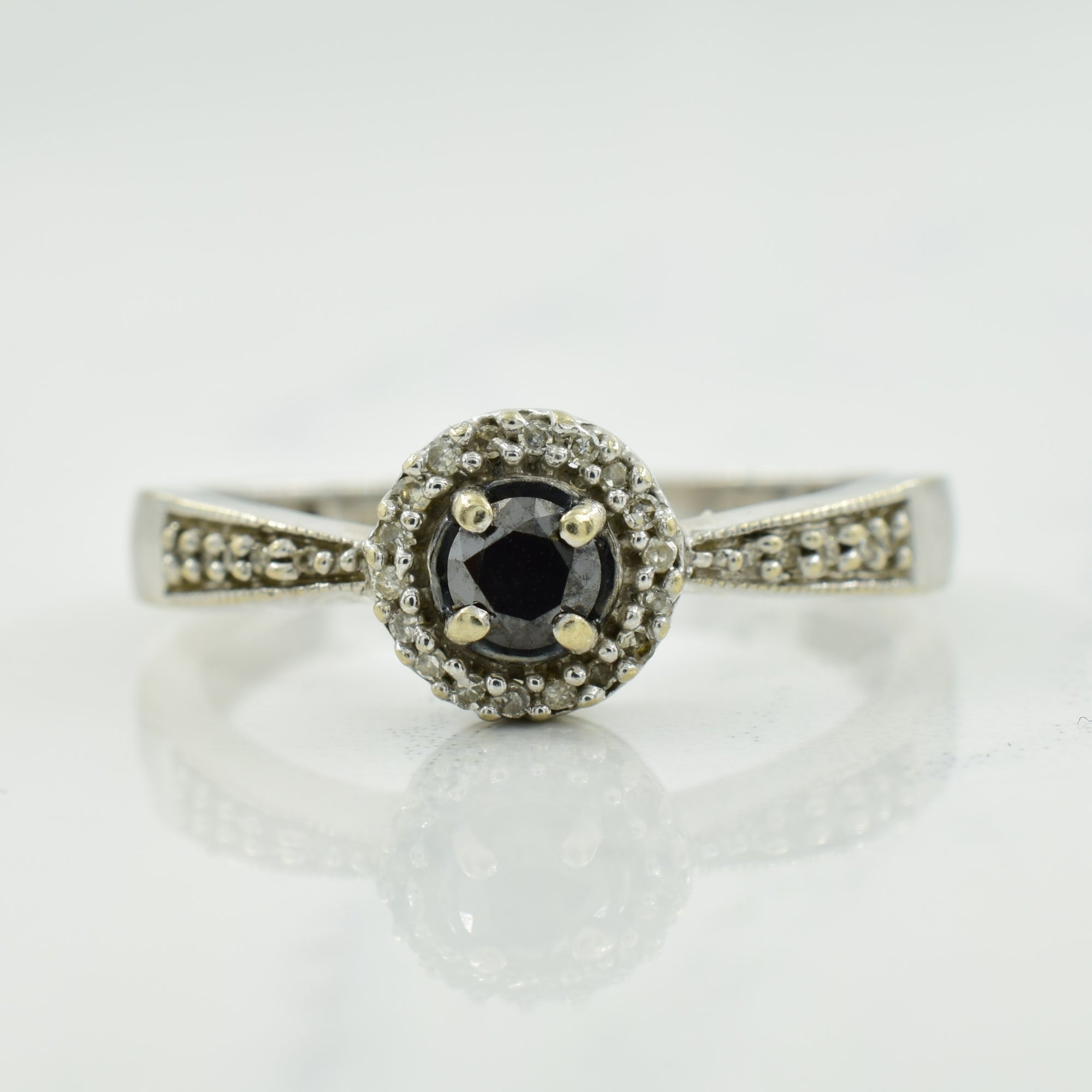 Black & Natural Diamond Ring | 0.15ct, 0.04ctw | SZ 7 |