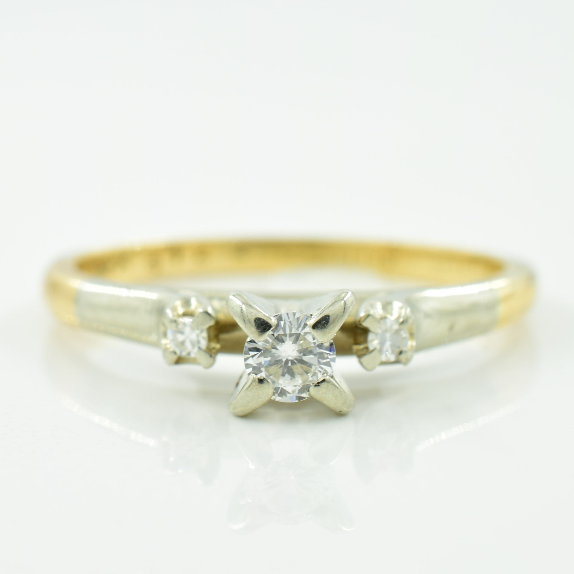 Two Tone Diamond Ring | 0.13ctw | SZ 5.25 |