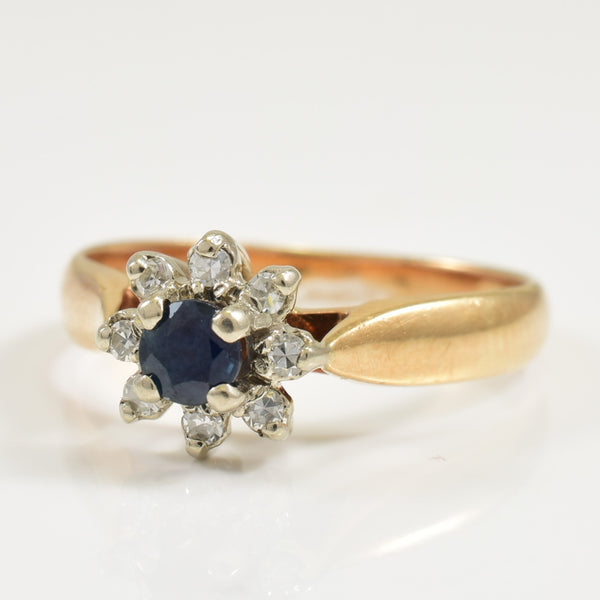 Blue Sapphire & Diamond Ring | 0.23ct, 0.08ctw | SZ 6.25 |