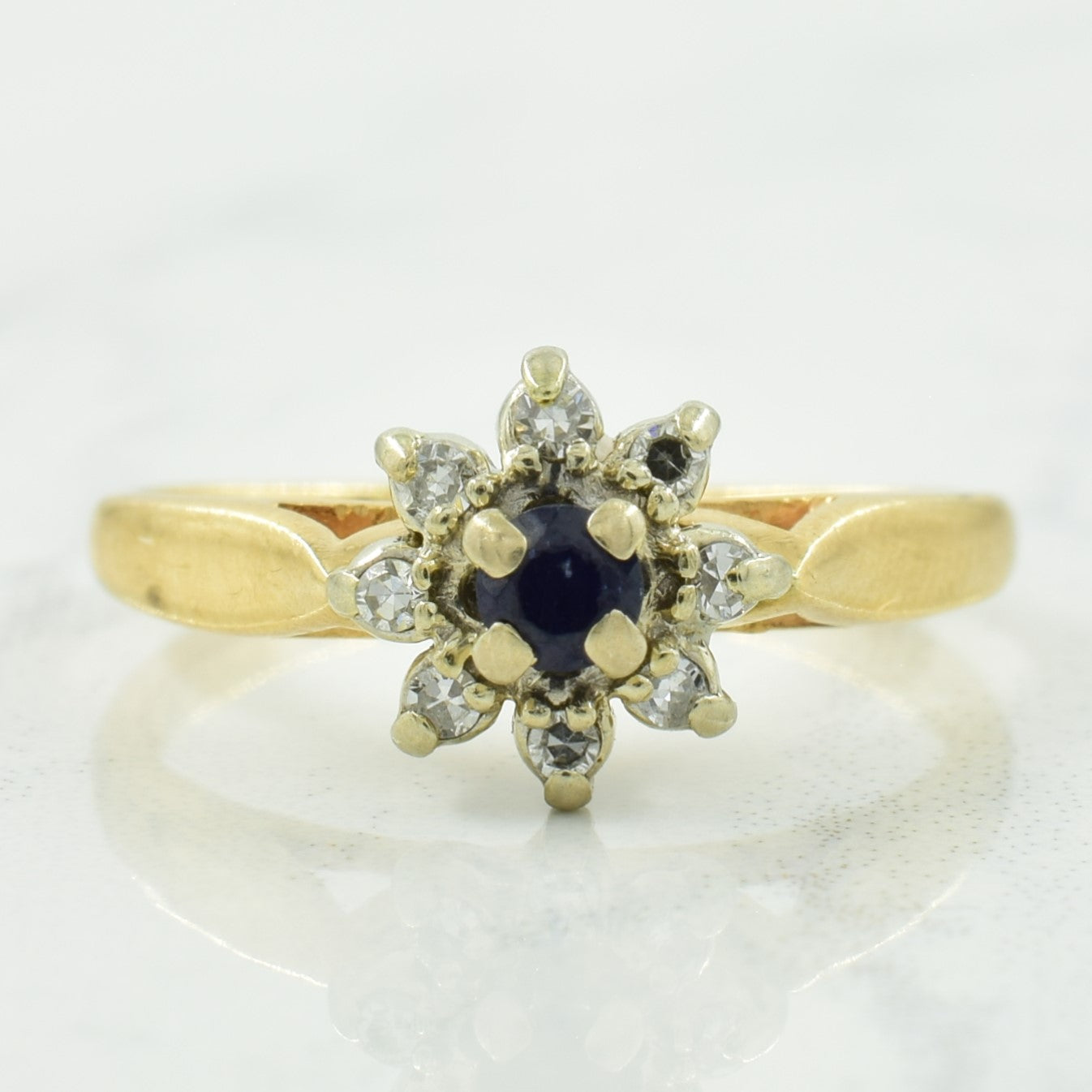 Sapphire & Diamond Ring | 0.12ct, 0.08ctw | SZ 5 |
