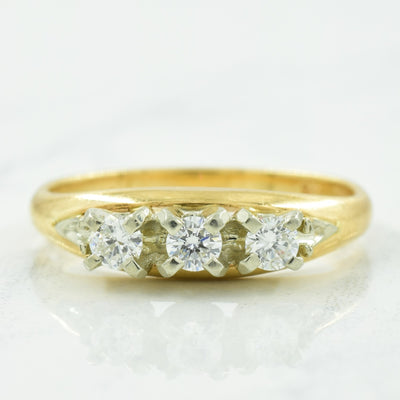 Three Stone Diamond Ring | 0.24ctw | SZ 6.5 |
