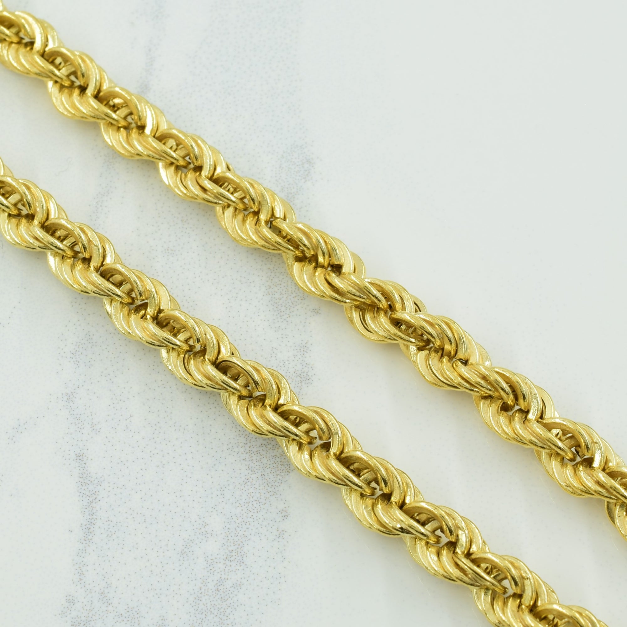 10k Yellow Gold Rope Chain | 19.5