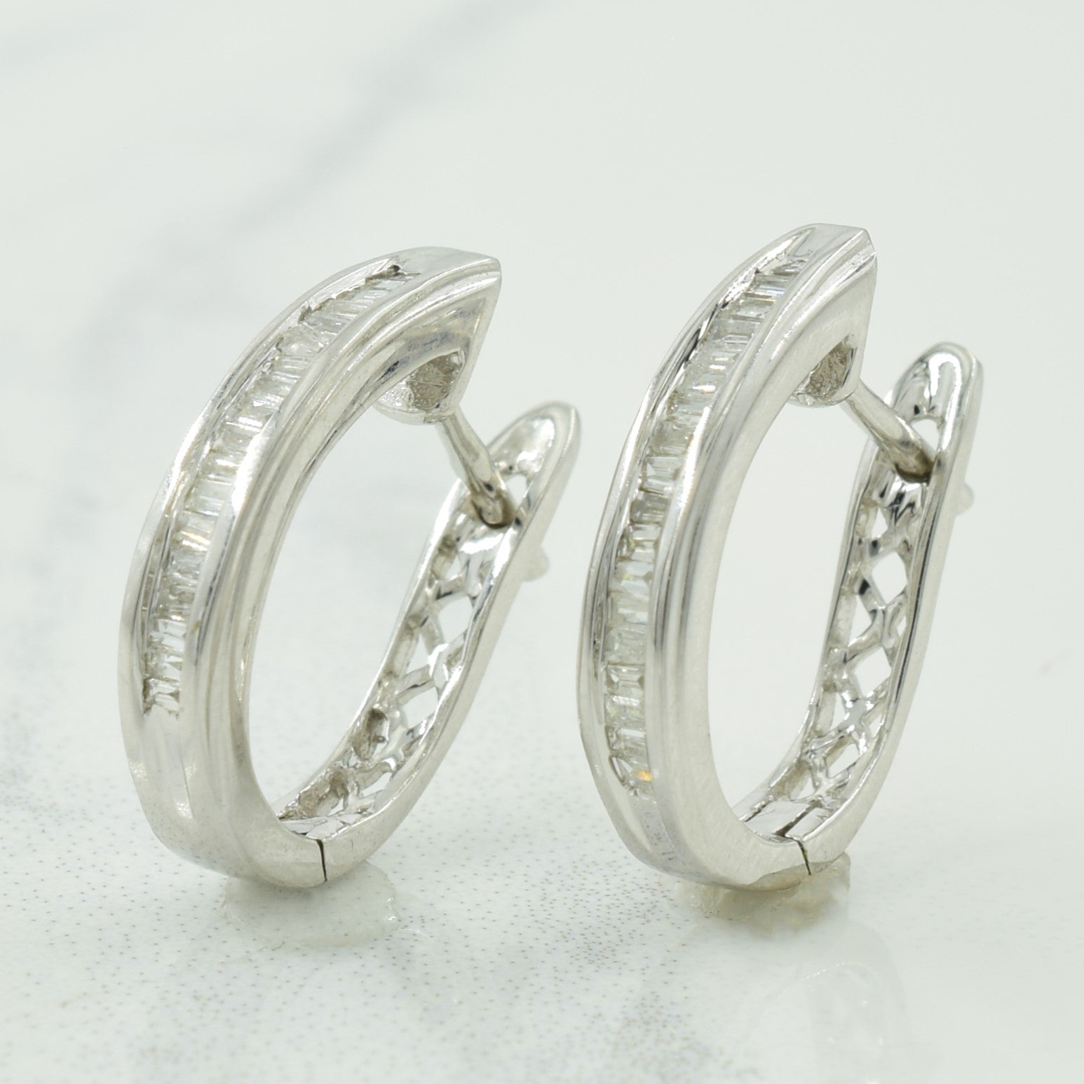Boucles d'oreilles créoles en diamants | 0,15 ct | 