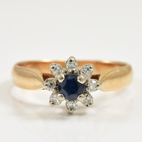 Blue Sapphire & Diamond Ring | 0.23ct, 0.08ctw | SZ 6.25 |