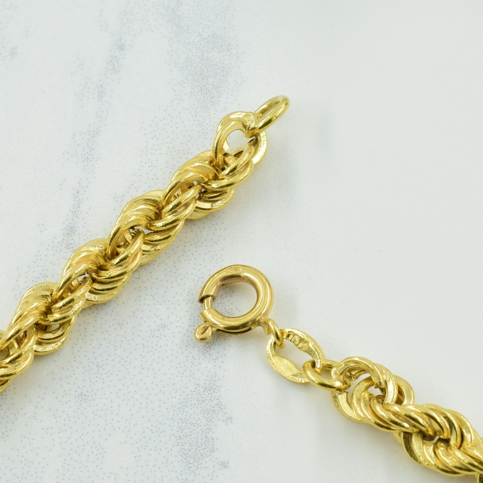 10k Yellow Gold Rope Chain | 19.5