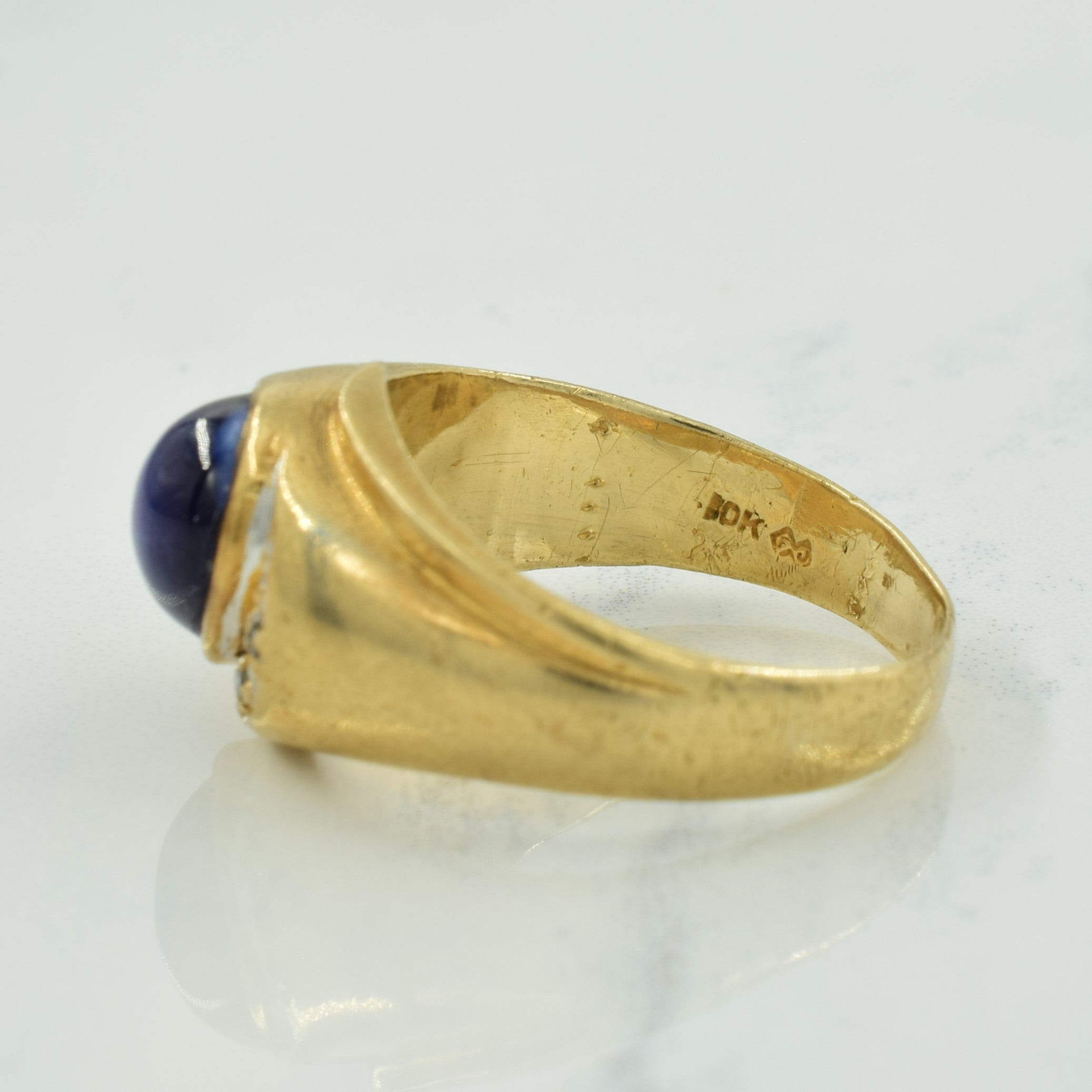 Synthetic Star Sapphire & Diamond Ring | 3.25ct, 0.02ctw | SZ 9.75 |