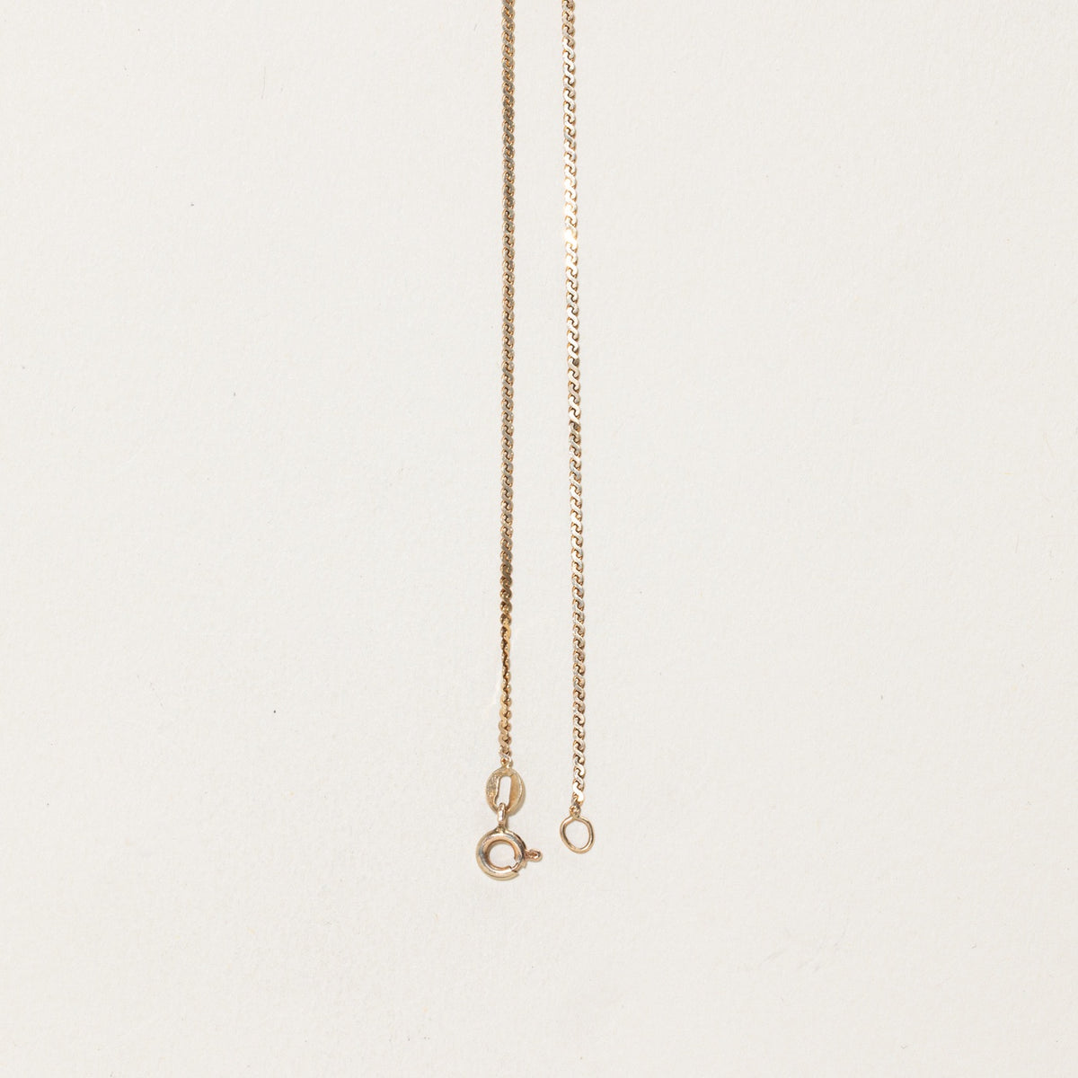 10k Belcher Set Diamond Pendant Necklace | 15"