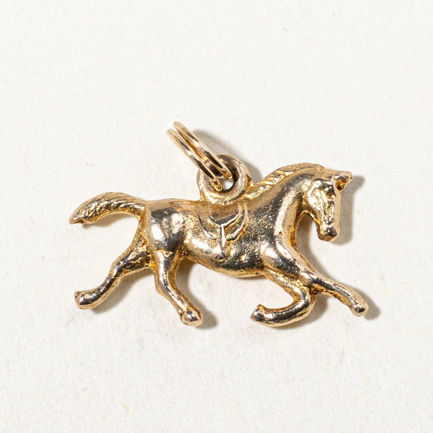 10k Yellow Gold Galloping Horse Charm
