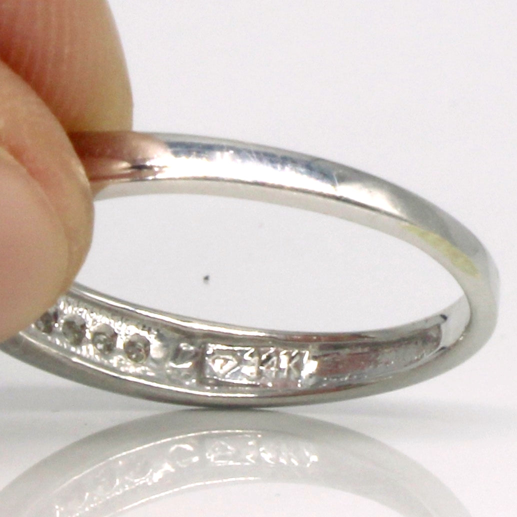 Bague sertie de diamants en canal | 0,06 ct | Taille 7 | 