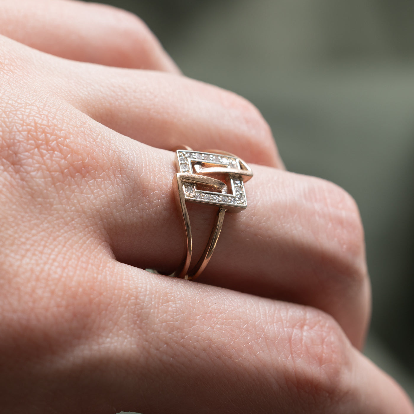 Geometric Diamond Ring | 0.14ctw | SZ 6.75