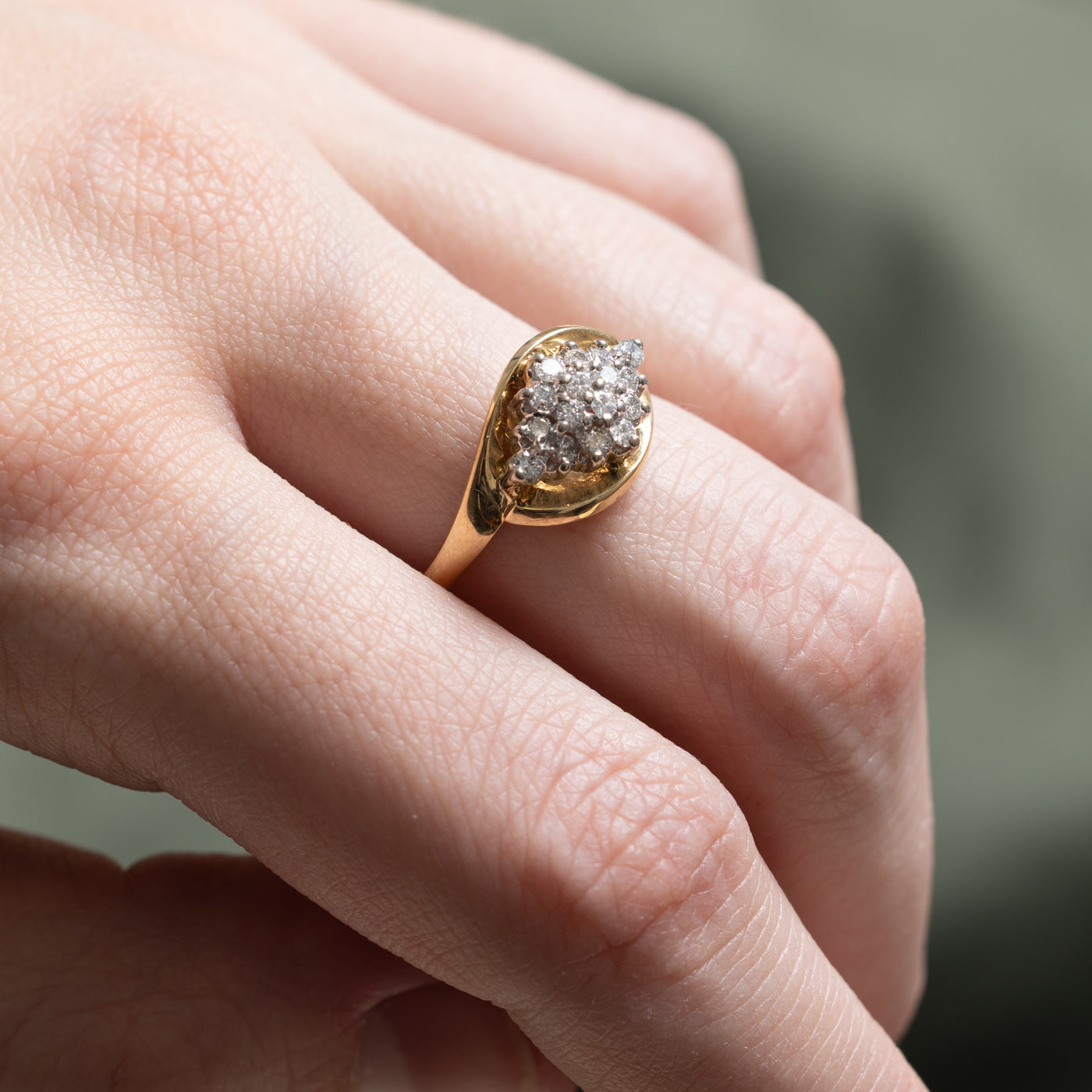 Rhombus Shaped Diamond Cluster Ring | 0.44ctw | SZ 7.25