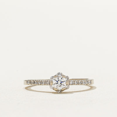 Diamond Petal Engagement Ring | 0.41ctw | SZ 5.5