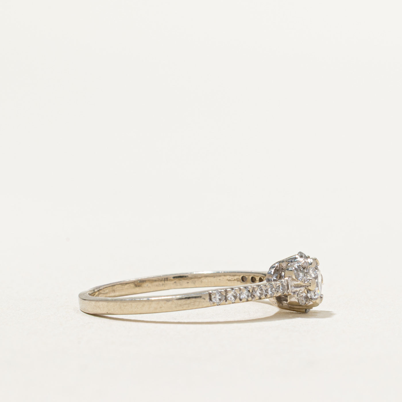 Diamond Petal Engagement Ring | 0.41ctw | SZ 5.5