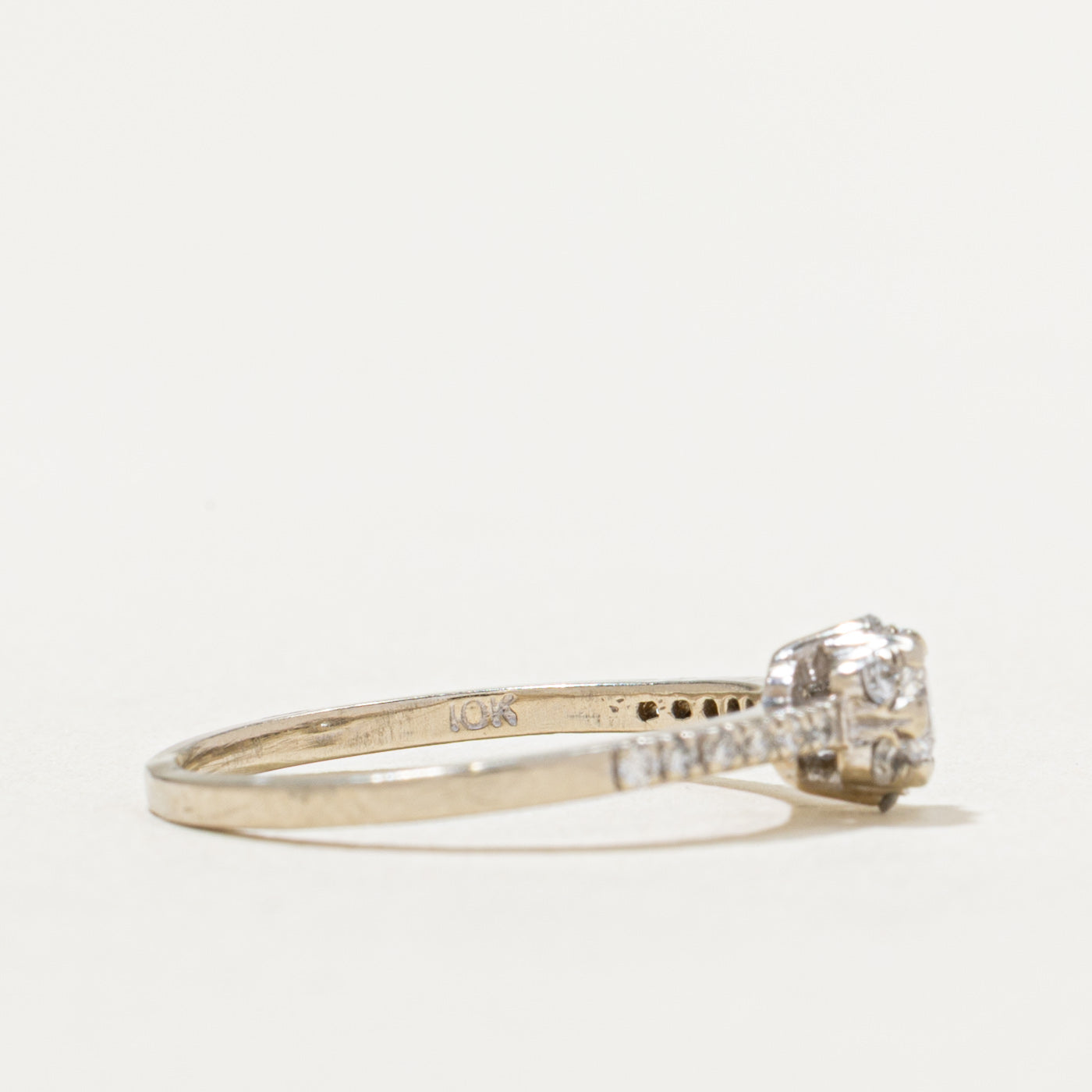 Diamond Petal Engagement Ring | 0.41ctw | SZ 5.5