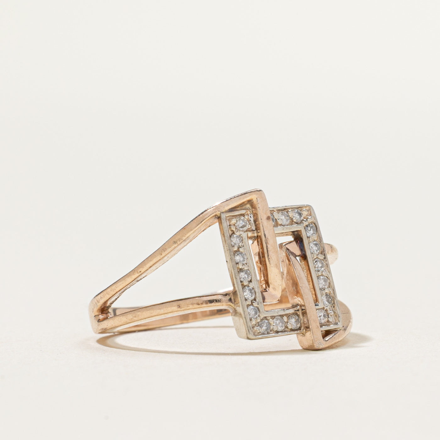 Geometric Diamond Ring | 0.14ctw | SZ 6.75